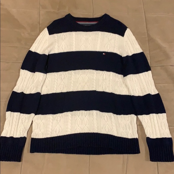 Tommy Hilfiger Cable Knit Striped Sweater - Picture 1 of 4